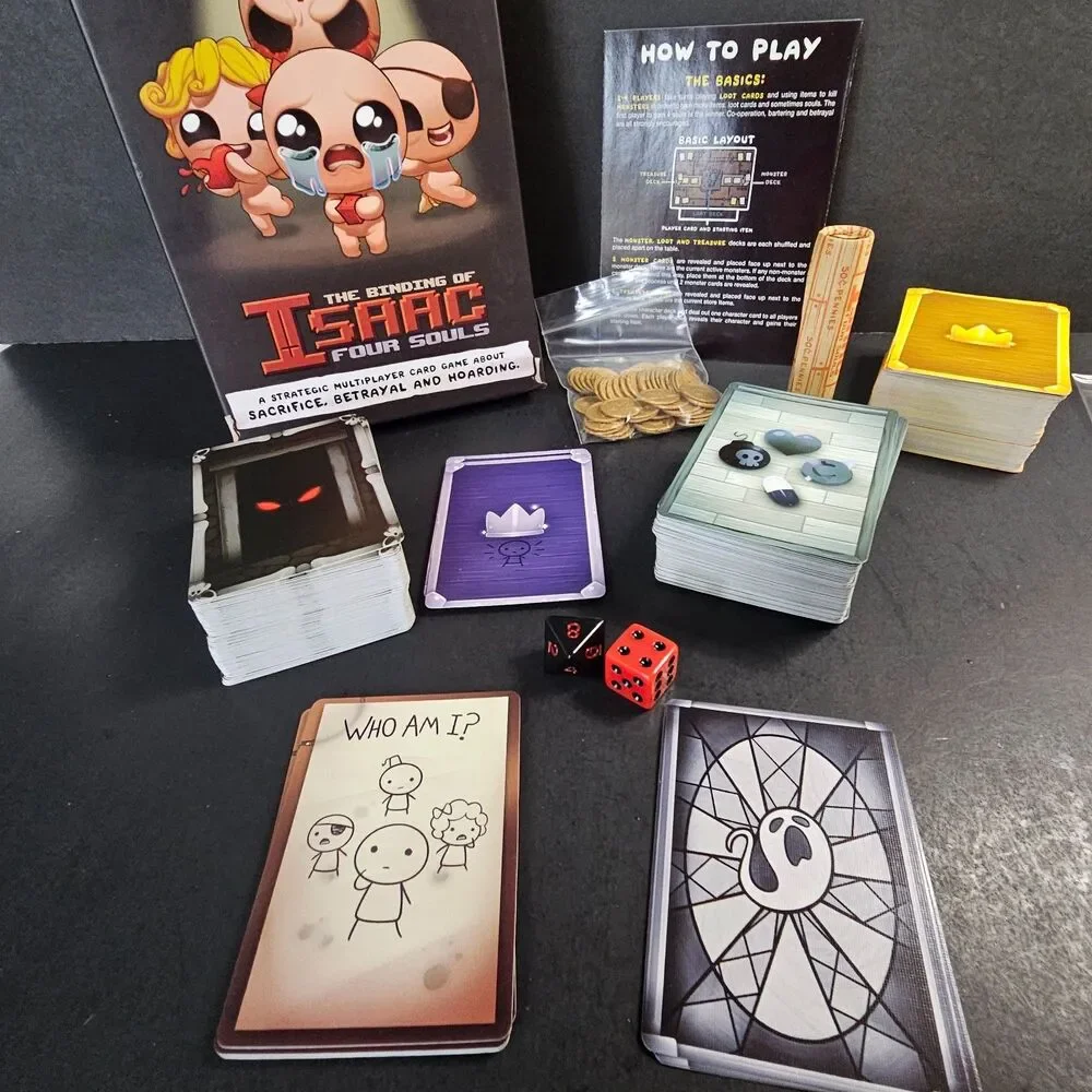 The Binding of Isaac Four Souls Board Game 3 Exclusive Cards Complete